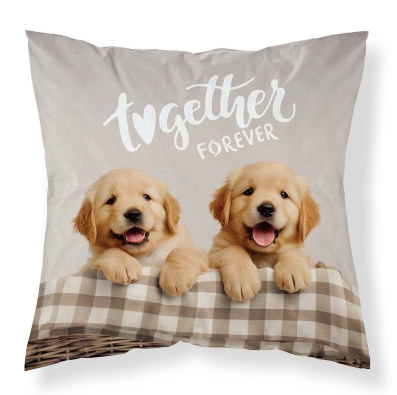 Polštářky - povláčky na polštářky - DETEXPOL Povlak na polštářek Pejsci micro Polyester, 40/40 cm DETEXPOL Povlak na polštářek Pejsci micro Polyester, 40/40 cm - povláčky na polštářky