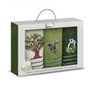 Osušky,ručníky, ponča, župany ručníky 50x30 cm - FARO Dárkové balení 3 ks froté ručníků s výšivkou Olivy Bavlna - Froté, 30/50 cm FARO Dárkové balení 3 ks froté ručníků s výšivkou Olivy Bavlna - Froté, 30/50 cm