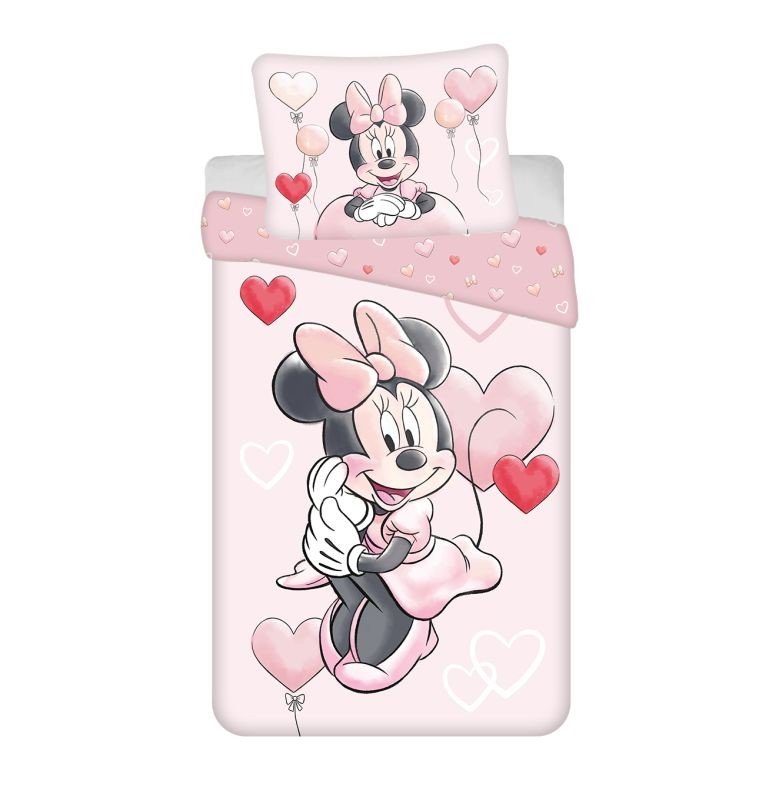 JERRY FABRICS Povlečení Minnie Balloon 02 Bavlna, 140/200, 70/90 cm - Povlečení licenční