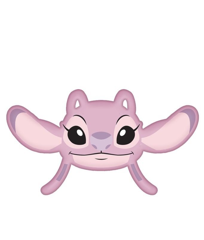 Polštářky - JERRY FABRICS Tvarovaný mikroplyšový polštářek Lilo and Stitch Angel Pink Polyester, 41x31 cm JERRY FABRICS Tvarovaný mikroplyšový polštářek Lilo and Stitch Angel Pink Polyester, 41x31 cm - Polštářky