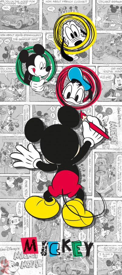 Fototapeta vliesová Mickey Mouse FTDNV-5462, 90 x 202 cm - Fototapety dětské vliesové