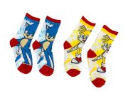 Dětské ponožky Ježek Sonic a Liška Tails 5-8 let 2 páry Dětské oblečení - Dětské ponožky