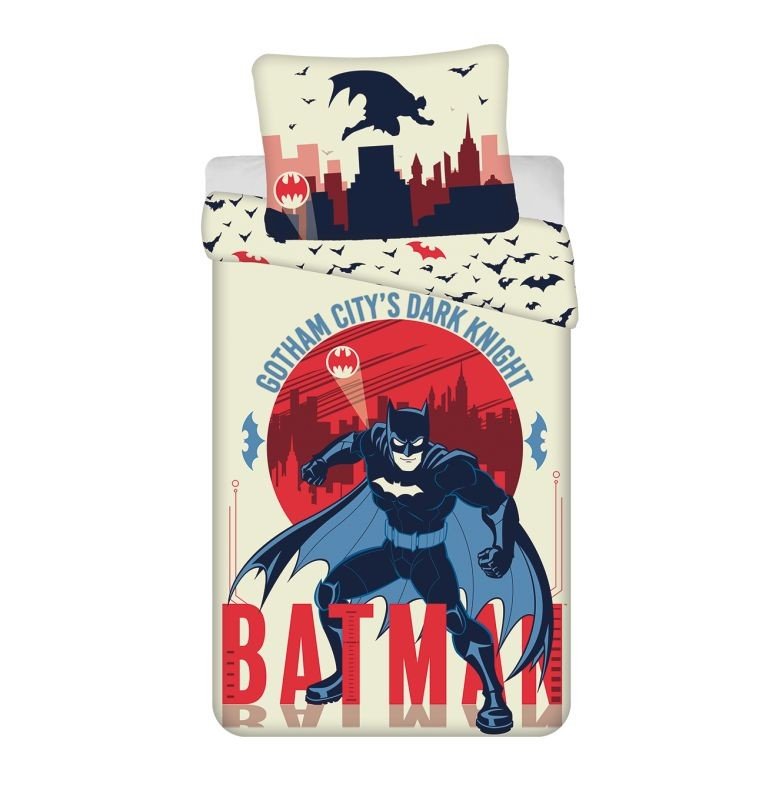 Povlečení licenční - JERRY FABRICS Povlečení Batman Gothams Knight Bavlna, 140/200, 70/90 cm JERRY FABRICS Povlečení Batman Gothams Knight Bavlna, 140/200, 70/90 cm - Povlečení licenční