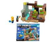 Velká magnetická stavebnice Minecraft Iron Diamond Gold TNT 220ks Hračky - Magnetické stavebnice