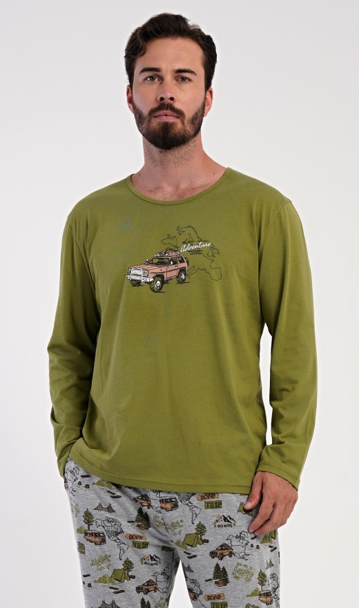 Pánské pyžamo dlouhé Adventure - Pánská pyžama s dlouhým rukávem