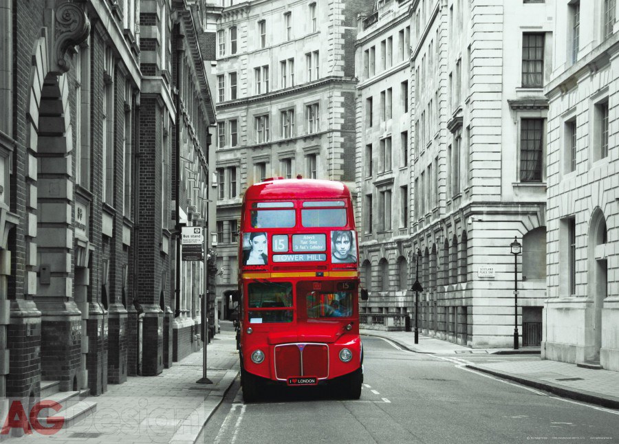 Fototapeta London bus FTNM-2614, rozměry 160 x 110 cm