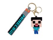 Dětská klíčenka Minecraft Steve s poutkem a karabinou