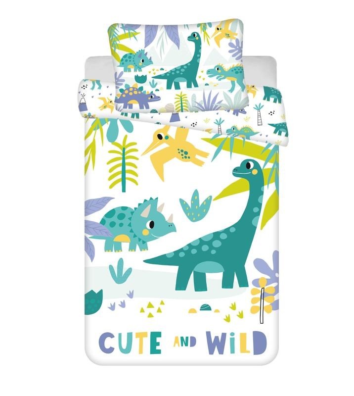 Povlečení do postýlky - JERRY FABRICS Povlečení do postýlky Dino Cute and wild baby Bavlna, 100/135, 40/60 cm JERRY FABRICS Povlečení do postýlky Dino Cute and wild baby Bavlna, 100/135, 40/60 cm - Povlečení do postýlky