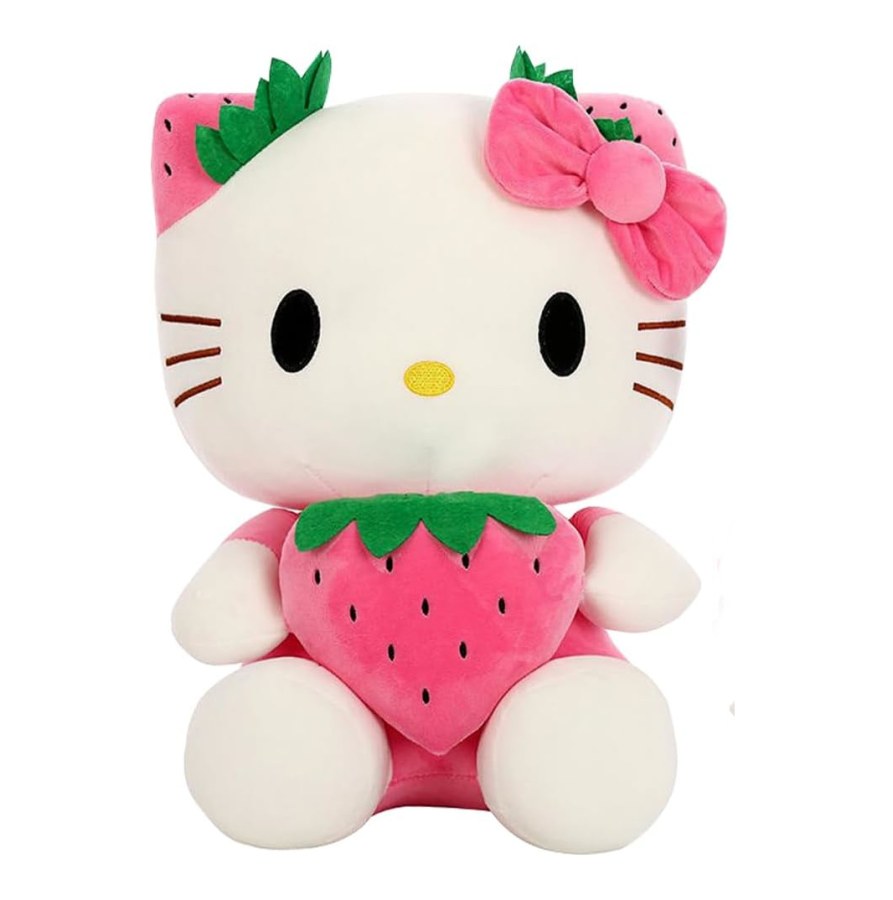 Hračky - Plyšové hračky - Plyšová hračka Hello Kitty s jahůdkou 22cm Plyšová hračka Hello Kitty s jahůdkou 22cm - Plyšové hračky