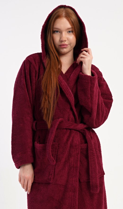 Dámský župan dlouhý s kapucí Julie - Dámské dlouhé župany