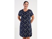 Dámská noční košile s krátkým rukávem Butterflies Ženy - Dámské noční košile - Nadměrné dámské noční košile