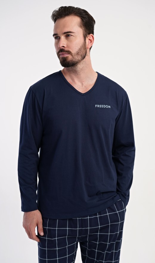 Pánské pyžamo dlouhé Daniel - Pánská pyžama s dlouhým rukávem