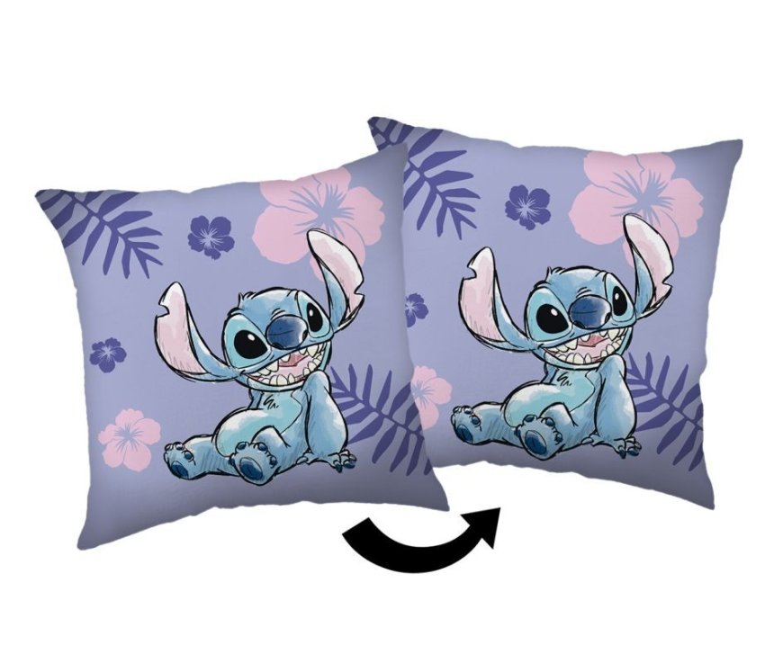 JERRY FABRICS Mikroplyšový polštářek Lilo and Stitch Polyester, 35/35 cm - polštářky s výplní
