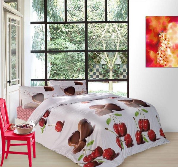 Povlečení fototisk - Povlečení bavlněný satén Čokoládová srdíčka 220/200, 2x70/80 Povlečení bavlněný satén Čokoládová srdíčka 220/200, 2x70/80 - Povlečení fototisk