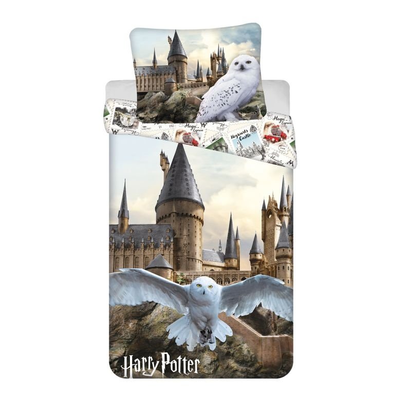 JERRY FABRICS Povlečení Harry Potter Hedwig 02 Bavlna, 140/200, 70/90 cm - Povlečení licenční