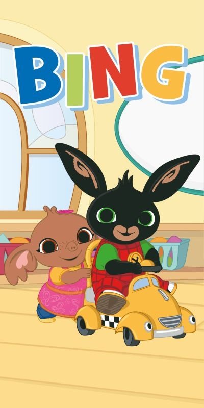 JERRY FABRICS Osuška Králíček Bing Playroom 02 Bavlna - Froté, 70/140 cm - plážové osušky