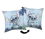 JERRY FABRICS Mikroplyšový polštářek Lilo and Stitch Blue Polyester, 40/40 cm Polštářky - polštářky s výplní