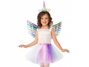 Dětský kostým Duhový jednorožec s křídly