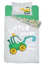 DETEXPOL Povlečení do postýlky Bagr zelený Bavlna, 100/135, 40/60 cm