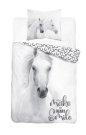 DETEXPOL Povlečení Kůň white Bavlna, 140/200, 70/80 cm