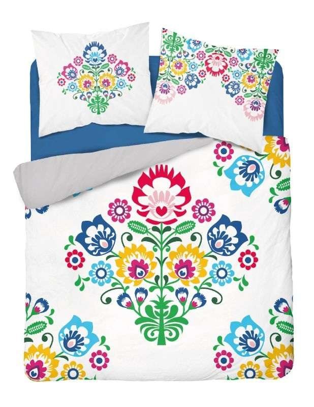 DETEXPOL Francouzské povlečení Folklor bílá Bavlna, 220/200, 2x70/80 cm - Povlečení klasické vzory