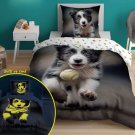 DETEXPOL Povlečení Štěně v běhu svítící Bavlna, 140/200, 70/80 cm Povlečení fototisk