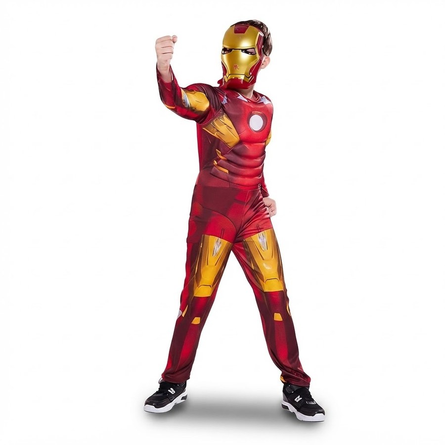 Párty a karneval - Dětské kostýmy - Dětský kostým Svalnatý Iron man s maskou 122-134 L Dětský kostým Svalnatý Iron man s maskou 122-134 L - Dětské kostýmy