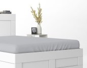 DETEXPOL Prostěradlo Mikrosatén světle šedá Polyester, 90/200 cm