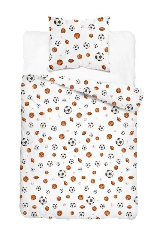 DETEXPOL Povlečení XOXO Míče na bílém Bavlna, 140/200, 70/80 cm - Dětské povlečení nelicenční