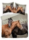 Povlečení fototisk - DETEXPOL Francouzské povlečení Koně Bavlna, 220/200, 2x70/80 cm DETEXPOL Francouzské povlečení Koně Bavlna, 220/200, 2x70/80 cm