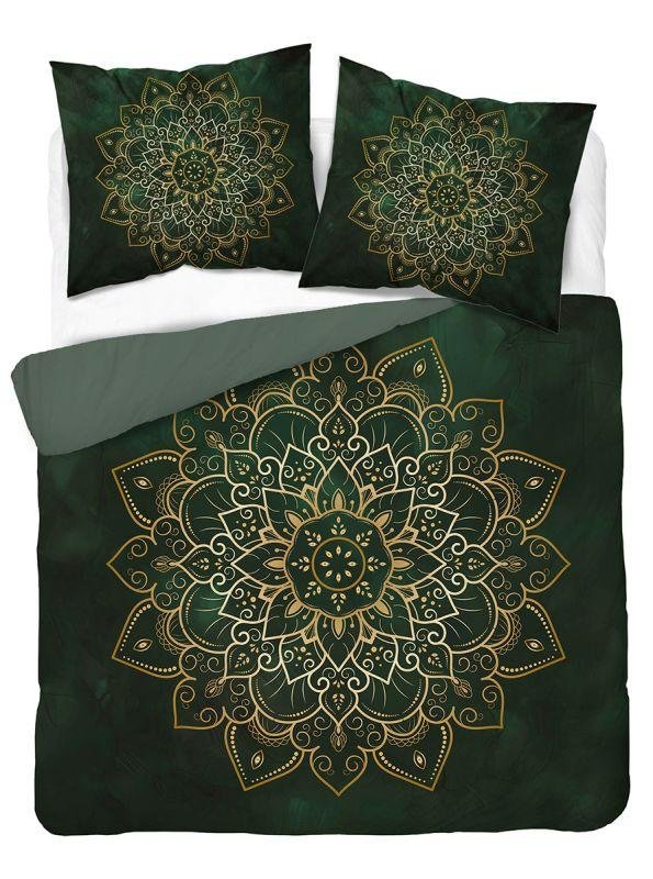 Povlečení klasické vzory - DETEXPOL Francouzské povlečení Mandala zelená Bavlna, 220/200, 2x70/80 cm DETEXPOL Francouzské povlečení Mandala zelená Bavlna, 220/200, 2x70/80 cm - Povlečení klasické vzory