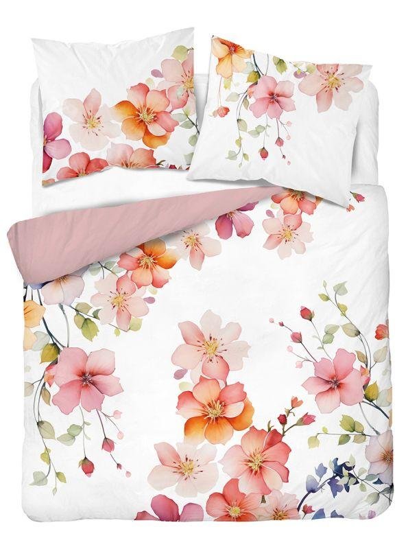 DETEXPOL Francouzské povlečení Květy na bílém Bavlna, 220/200, 2x70/80 cm DETEXPOL Francouzské povlečení Květy na bílém Bavlna, 220/200, 2x70/80 cm