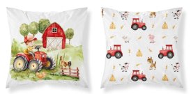 DETEXPOL Povlak na polštářek Farma red Bavlna, 40/40 cm Polštářky - povláčky na polštářky