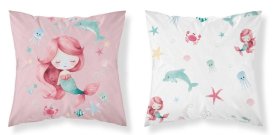 DETEXPOL Povlak na polštářek Mořská Víla růžová Bavlna, 40/40 cm Polštářky - povláčky na polštářky