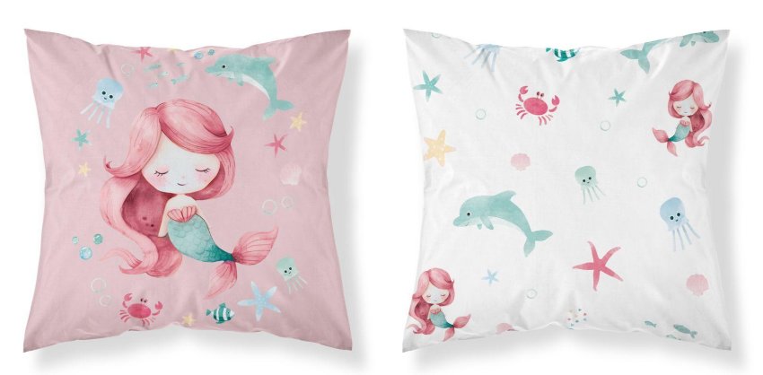 Polštářky - povláčky na polštářky - DETEXPOL Povlak na polštářek Mořská Víla růžová Bavlna, 40/40 cm DETEXPOL Povlak na polštářek Mořská Víla růžová Bavlna, 40/40 cm - povláčky na polštářky