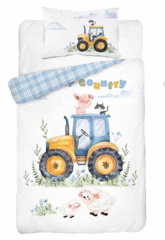 DETEXPOL Povlečení do postýlky Traktor A Bavlna, 100/135, 40/60 cm - Povlečení do postýlky