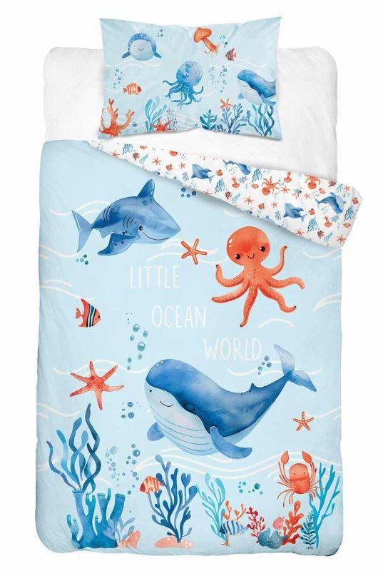 DETEXPOL Povlečení do postýlky Mořský Svět Bavlna, 100/135, 40/60 cm - Povlečení do postýlky