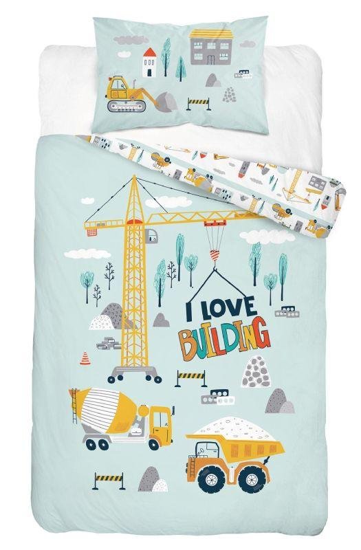 DETEXPOL Povlečení do postýlky Stavba A Bavlna, 100/135, 40/60 cm - Povlečení do postýlky