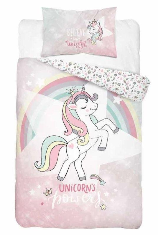 DETEXPOL Povlečení do postýlky Jednorožec duha Bavlna, 100/135, 40/60 cm - Povlečení do postýlky
