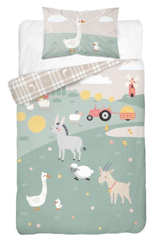 DETEXPOL Bambusové povlečení do postýlky zvířátka z farmy B Bavlna, Bambus, 100/135, 40/60 cm - Povlečení do postýlky