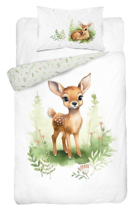 DETEXPOL Bambusové povlečení do postýlky Koloušek zelinkavá Bavlna, Bambus, 100/135, 40/60 cm - Povlečení do postýlky