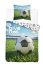 DETEXPOL Povlečení Fotbal Never give up Bavlna, 140/200, 70/80 cm Povlečení sportovní kluby