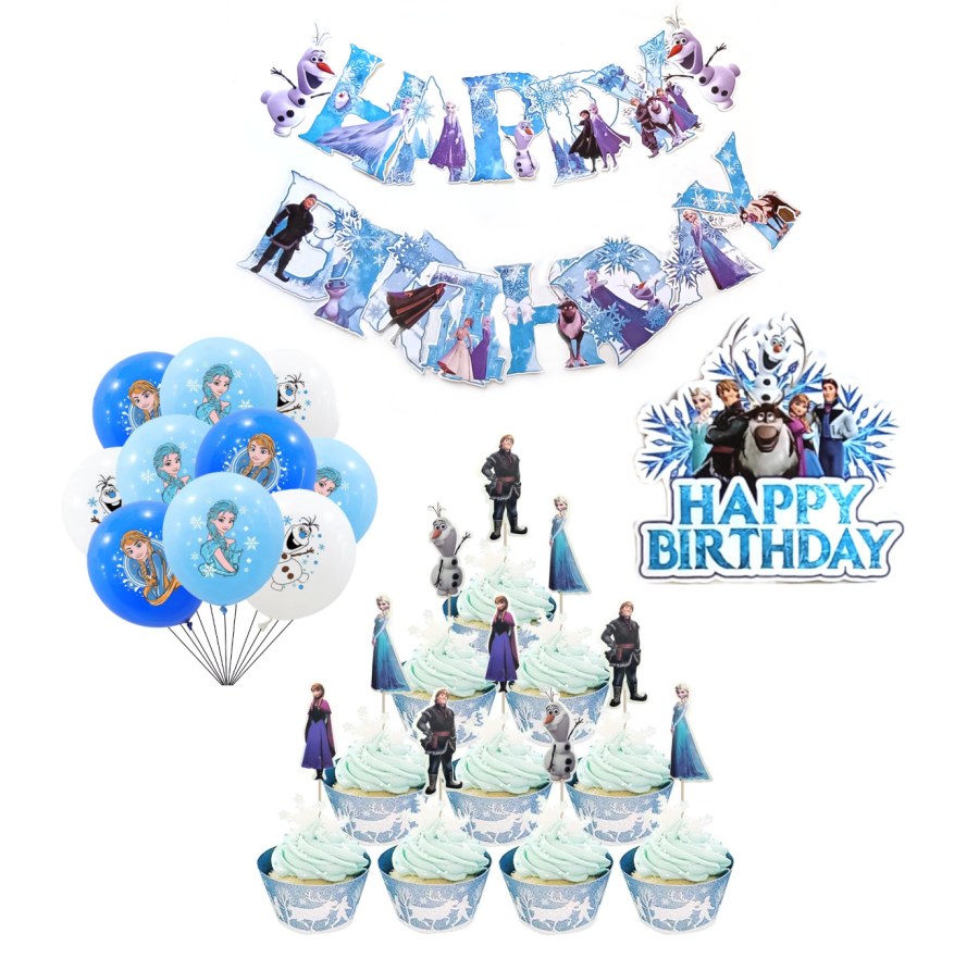 Párty a karneval - Sady balónků a girlandy - Velká narozeninová sada Frozen 51ks Velká narozeninová sada Frozen 51ks - Sady balónků a girlandy