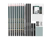 Školní potřeby Výtvarné potřeby - Sada profesionálních tužek, grafitů a uhlů 18ks Sada profesionálních tužek, grafitů a uhlů 18ks