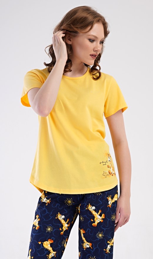 Dámské pyžamo kapri Žirafa - Dámská pyžama kapri