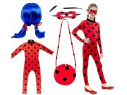 Párty a karneval Dětské kostýmy - Dětský kostým Beruška s parukou a doplňky 110-122 M Dětský kostým Beruška s parukou a doplňky 110-122 M