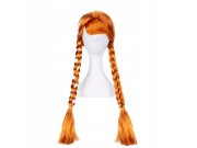 Anna Frozen zlatohnědá paruka s copánky 60cm Párty a karneval - Doplňky ke kostýmům