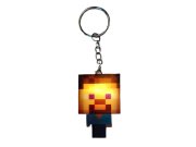 Dětská svítící klíčenka Minecraft Steve s kroužkem