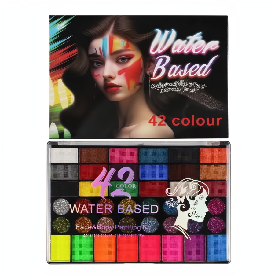 Párty a karneval - Barvy na obličej - Velká dětská karnevalová sada barev na obličej a tělo 42ks Velká dětská karnevalová sada barev na obličej a tělo 42ks - Barvy na obličej
