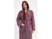 Dámský župan dlouhý s kapucí Vřes Ženy - Dámské župany - Dámské dlouhé župany
